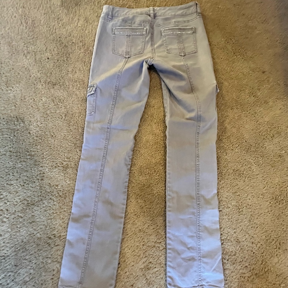 White House Black Market Rhinestone Grey jeans